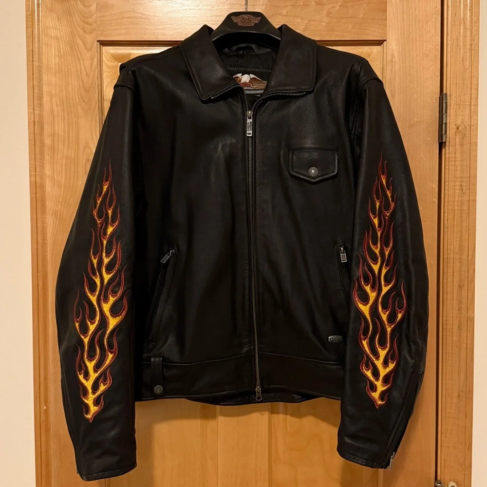 Harley Davidson Ride Free Vintage Leather Jacket - Picture 3 of 7